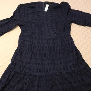 J. Crew NWT blue 14 eyelet dress